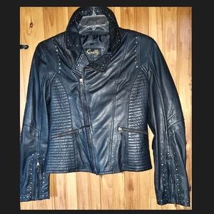 Scully studded eagle leather jacket L